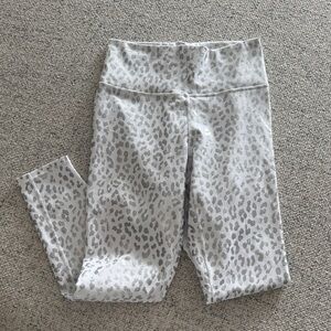 Gray Leopard Print Fabletics Leggings